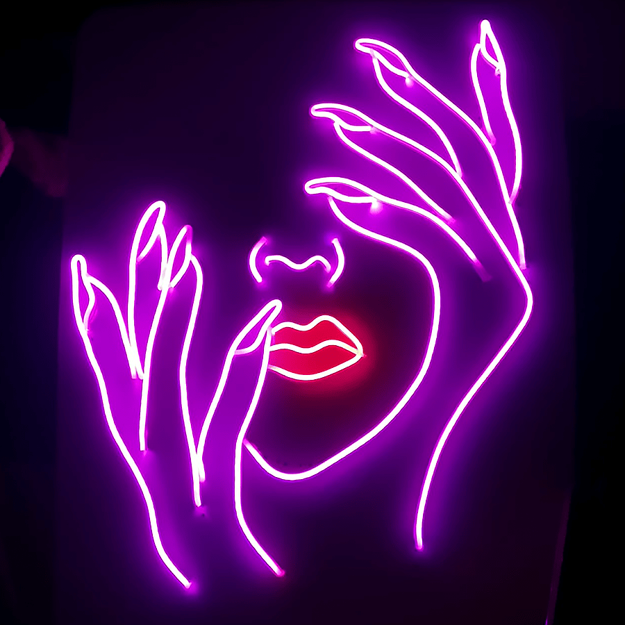 Letrero neón LED para nail studio o salón de uñas personalizado