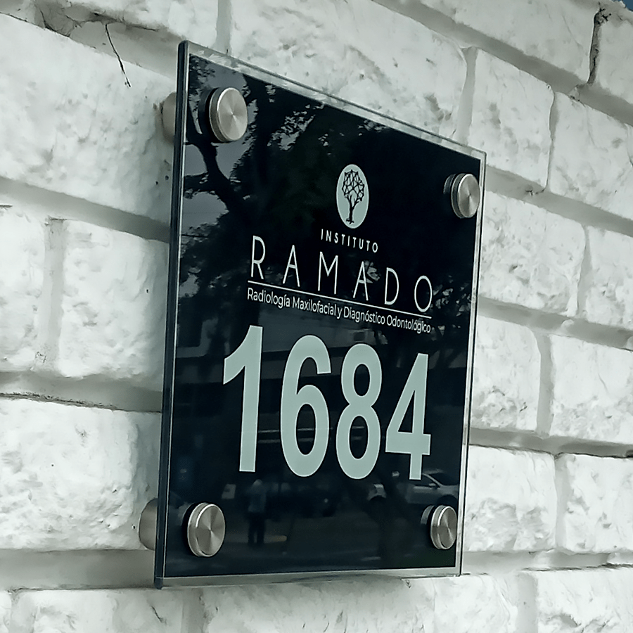 numeros para casa en vidrio