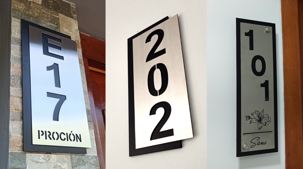 Placas de numeros para fachadas