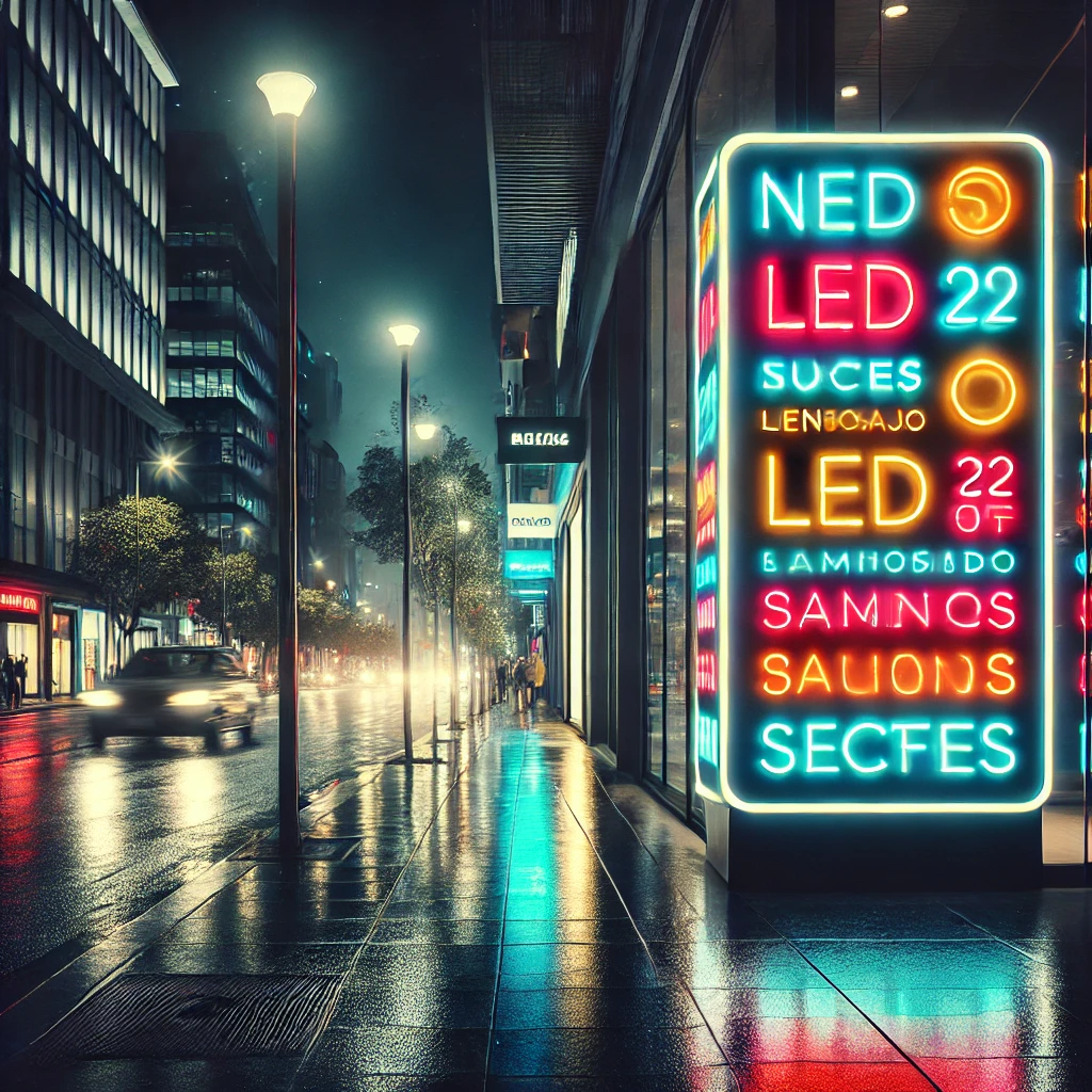 letrero luminoso LED brillante