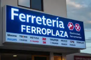 letrero luminoso para ferreteria
