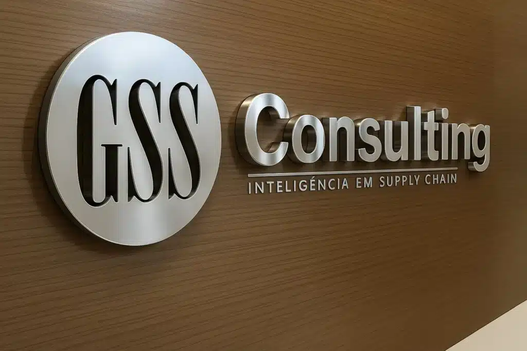 Logo en acero inoxidable 3D consulting