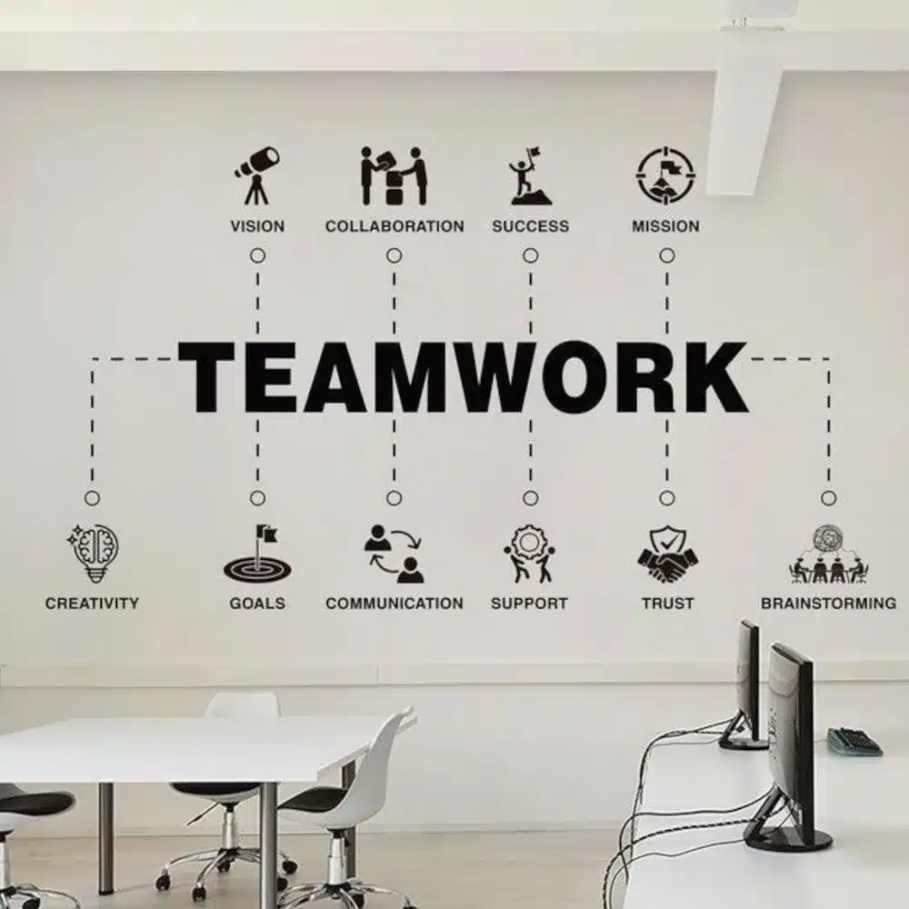 vinil decorativo teamwork