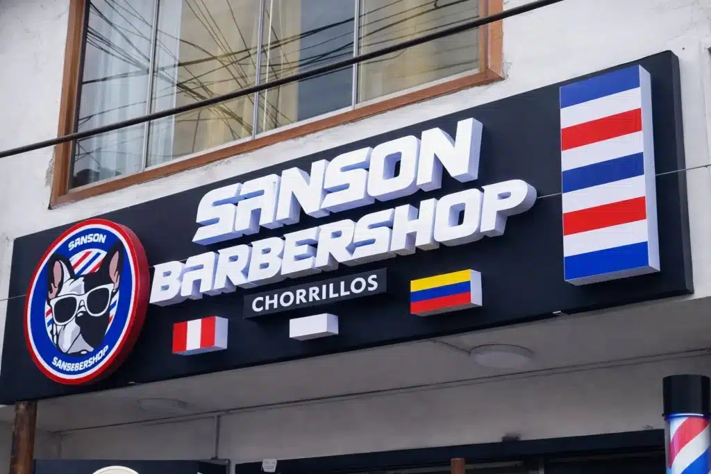 letrero para barberia