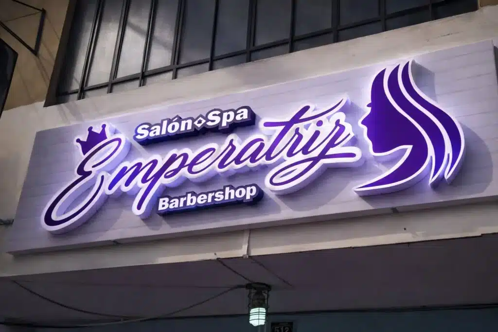 letrero para peluqueria