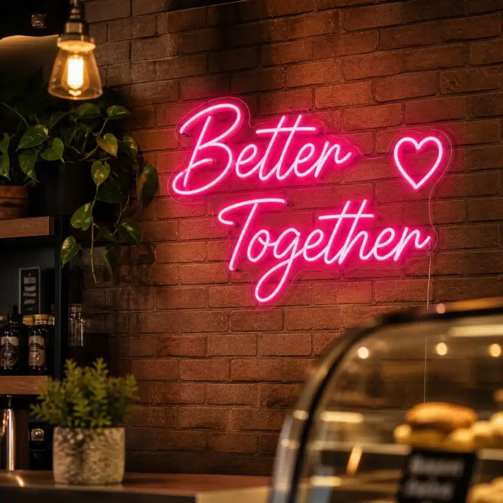 Letrero de neón LED personalizado con frase decorativa para interiores